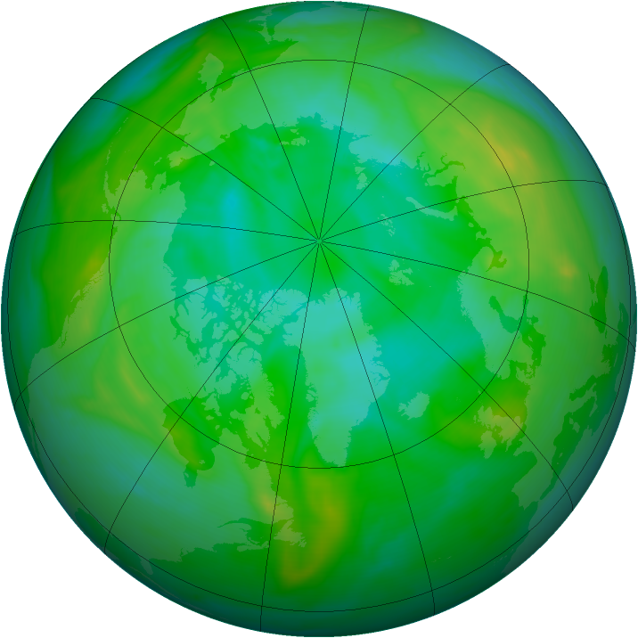 Arctic ozone map for 01 August 2006